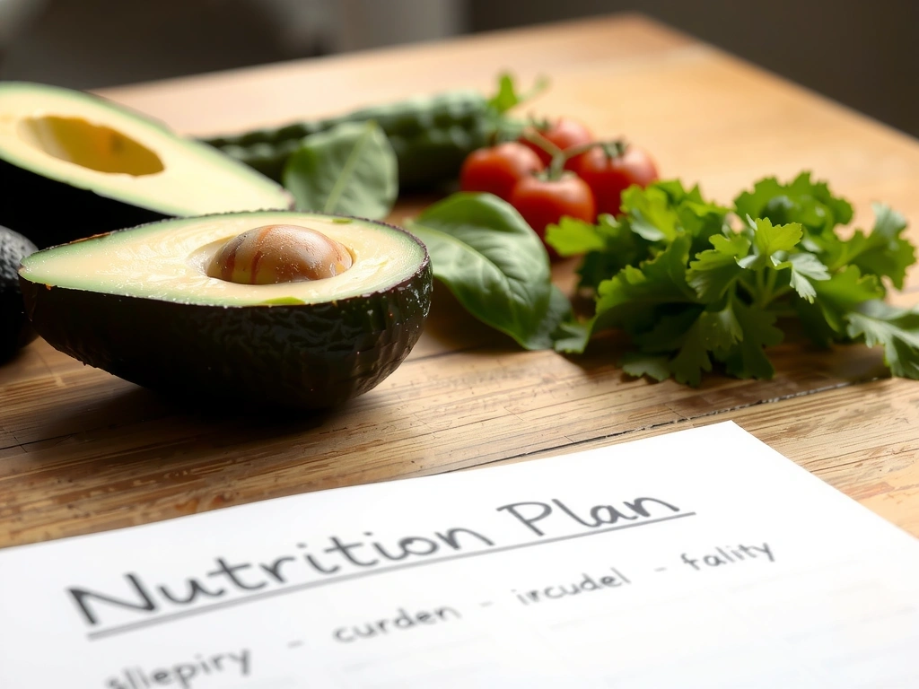 Frische Zutaten und Plan